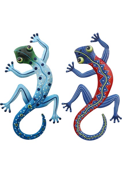 Metal Gecko Açık Heykel El Yapımı Sanat Bahçe Yard Zanaat Heykeli Ev Duvar Dekorasyonu Çit Kertenkele Küçük (Yurt Dışından) fiyatları