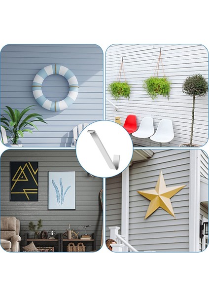 6'lı Paket Hasarsız Dış Cephe Kancası, Sondaj Gerektirmeden Metal Kanca, Fiber Çimento Levha Dış Cephe Kaplaması Için Kancalar (Yurt Dışından) indirimleri