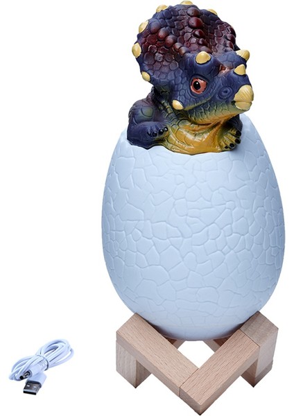 3D Gece Lambası Triceratopses Yumurta Masa Lambası 3 Renk Dokunmatik Karikatür Masa Lambaları Ev Dekor Çocuk Doğum Günü Hediyesi Için (Yurt Dışından)