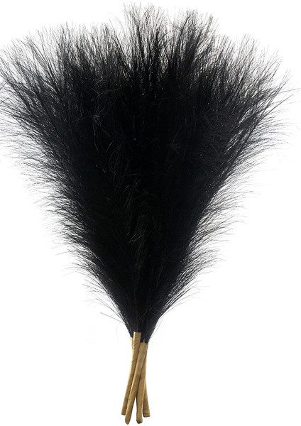 Sahte Pampas Otu, 18IN/45CM Yapay Pampas Otu 5 Kök Görkemli Çim Çiçek Aranjmanı (Siyah) (Yurt Dışından)