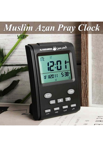 Dijital Çalar Saat Cami Islam Müslüman Namaz Vakitleri Ezan Masa Masa Saati Takvim Alarm LCD Ekran Ev Dekorasyon (Yurt Dışından) modelleri