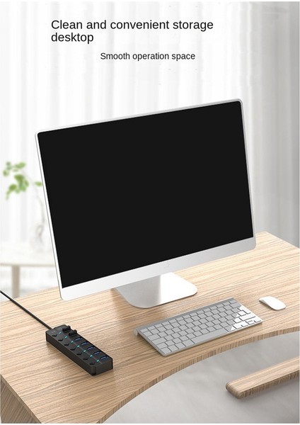 Yedi Bağlantı Noktalı Anahtar Hub3.0 Yedi Bağlantı Noktalı Ayırıcı Hub Dört Bağlantı Noktalı Genişletici USB Bilgisayar Ayırıcı Tek Bağlantı Noktalı 3.0 Hub (Yurt Dışından)