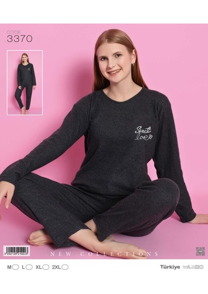 Kadın Interlok Kışlık Pijama Takımı