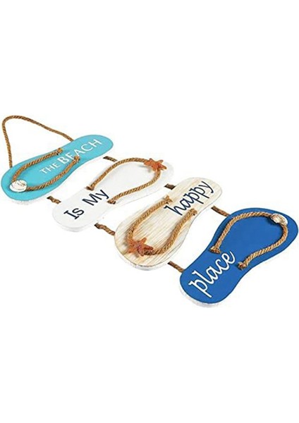 Okyanus Dekor Duvar Sanatı Flip Flop Duvar Süsü, Terlik Asılı Dekorasyon, Okyanus Dekor Oturma Odası Yatak Odası Yemek Odası Için (Yurt Dışından) indirimleri