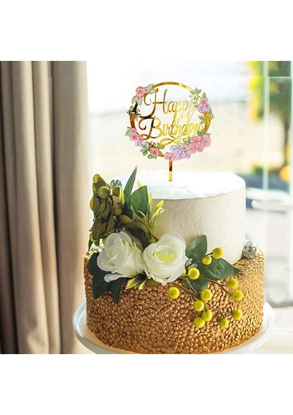 Paket Mutlu Doğum Günü Pastası Topper, Doğum Günü Partisi Pasta Dekorasyonu Için Çok Renkli Akrilik Cupcake Topper (Yurt Dışından) fırsatları