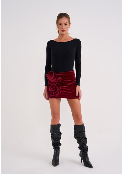 Celine Gül Detaylı Kadife Etek fiyatları