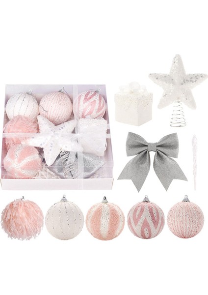 Pembe Noel Süsleri Seti Noel Ağacı Için Noel Asılı Toplar, Noel -Yıldız, -Set (Yurt Dışından) fiyatları