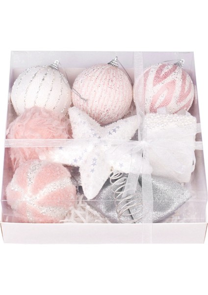 Pembe Noel Süsleri Seti Noel Ağacı Için Noel Asılı Toplar, Noel -Yıldız, -Set (Yurt Dışından) fırsatları