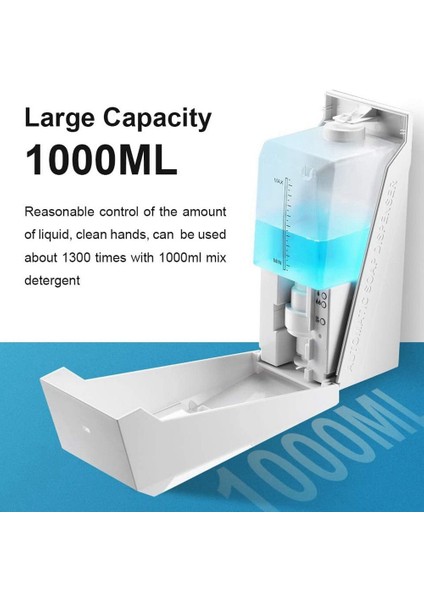 Otomatik Sabunluk Duvara Montaj - 1000ML/33OZ - Banyo/mutfak Için Temassız El Sabunu Dispenseri, Sprey (Yurt Dışından)