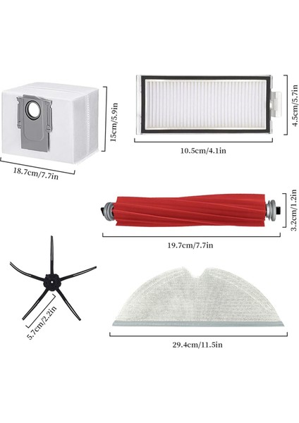 Max/ Max+ Elektrikli Süpürge Ana Yan Fırçası Hepa Filtre Mops Toz Torbası Için Yedek Aksesuarlar (Yurt Dışından)