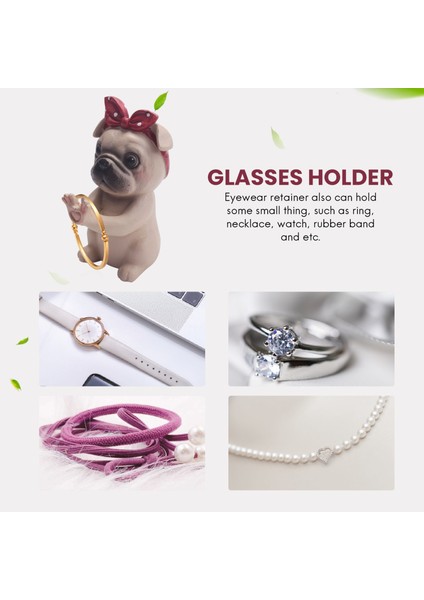 Yavru Köpek Gözlük Tutucu Standı Gözlük Tutucular Güneş Gözlüğü Ekran Sevimli Hediye (Pug) (Yurt Dışından)