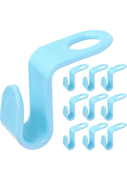 Askı Bağlantı Kancaları, 200 Adet Ceket Elbise Askı Kancaları Dolaplar Için Süper Yer Tasarruflu Askılar, Mavi (Yurt Dışından)