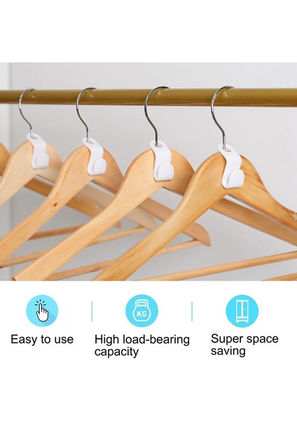 Askı Bağlantı Kancaları, 200 Adet Ceket Elbise Askı Kancaları Dolaplar Için Süper Yer Tasarruflu Askılar, Mavi (Yurt Dışından) fiyatları