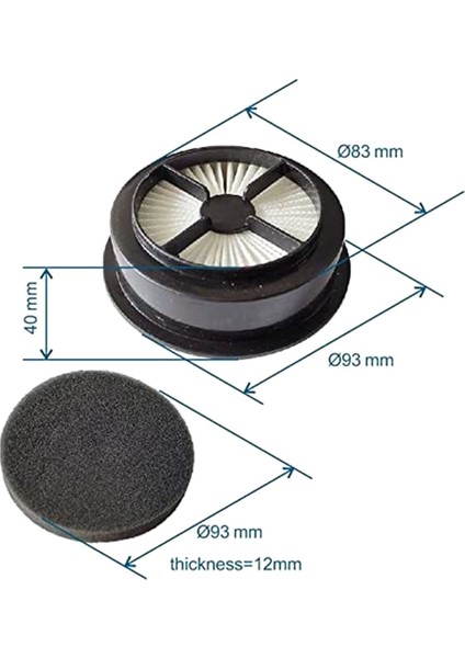 Elektrikli Süpürgeler Için Hepa Filtre Köpük Filtre Kiti F44, 304019001 UD20015 UD20100 UD20020 UD20025 ile Karşılaştırılır (Yurt Dışından)