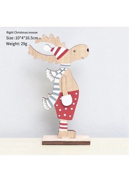 Noel Ev Dekorasyonu Ahşap Yılbaşı Dekoru Karikatür-Geyik Noel Masa Süsleri Noel Ren Geyiği Süslemeleri (Yurt Dışından) fırsatları