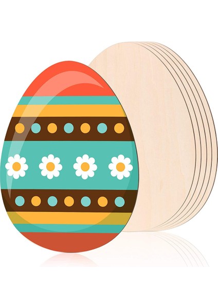 6 Adet 9.8 Inç Boş Ahşap Paskalya Yumurtaları Dıy Bitmemiş Ahşap Yumurta Sınıf El Sanatları Yumurta Şekli Ahşap Etiketler (Yurt Dışından)