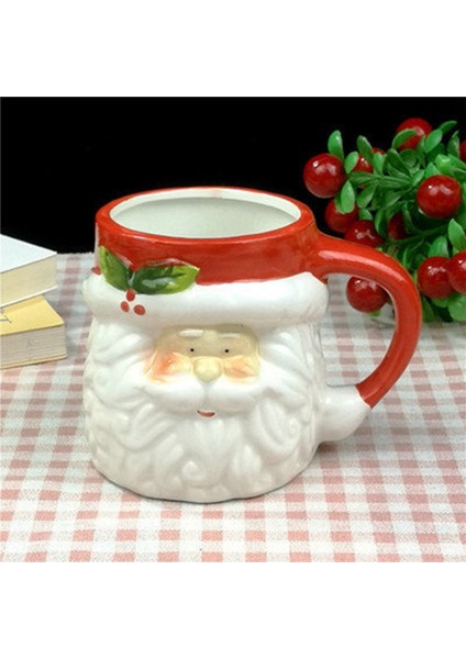 400ML Kupa Karikatür Sevimli Kawaii Noel Kupa 3D Seramik Bardak Süt Kahve Su Bardağı Kupa (Yurt Dışından)