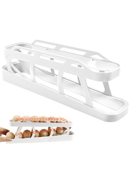 Yürüyen Merdiven Buzdolabı Yumurta Dispenseri Buzdolabı Yumurta Dispenseri Otomatik Dönen Yumurta Saklama Kabı (Yurt Dışından)