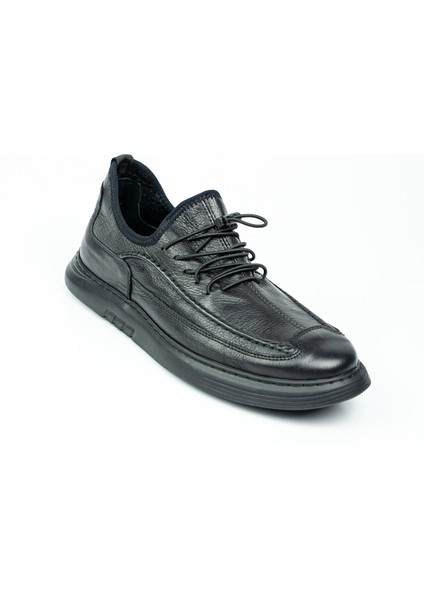 6156 Siyah Deri Erkek Günlük Ayakkabı