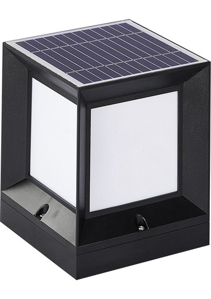 LED Güneş Sütun Far Güneş Enerjili Ayağı Lambası Açık Su Geçirmez Duvar Lambası Avlu Peyzaj Bahçe Için 15 cm (Yurt Dışından)