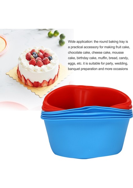 10 Parça Silikon Kek Kalıbı Günü Yuvarlak Fırın Tepsisi 4 Inç Pişirme Kalıbı Mutfak Silikon Bakeware Tava Kırmızı, Mavi (Yurt Dışından) fırsatları