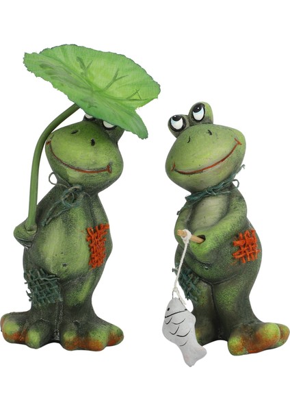 2 Paket Kurbağa Araba Dekorasyon Reçine Dekorasyon Boyama Süreci (Yurt Dışından)