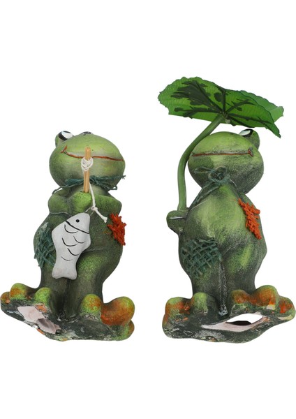 2 Paket Kurbağa Araba Dekorasyon Reçine Dekorasyon Boyama Süreci (Yurt Dışından) modelleri