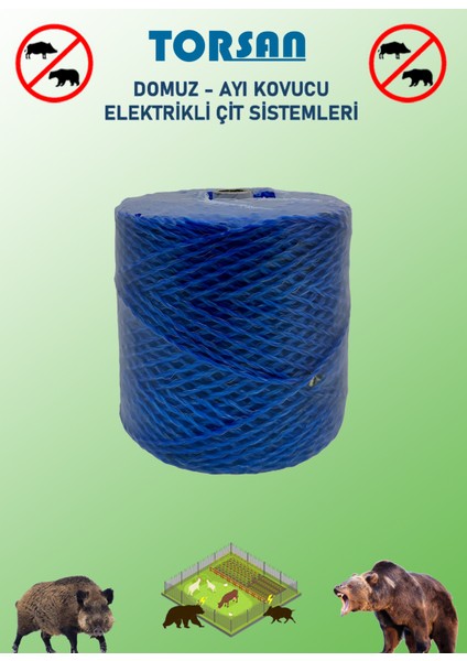 220V Adaptörlü Eko Plus 1500 Elektrikli Çit Sistemi ( Domuz - Ayı Kovucu ) 1500 Mt