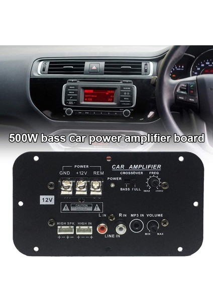 Araba Subwoofer Amplifikatör Kartı, 500W Subwoofer Yüksek Güçlü Hifi Bas Amplifikatör Kartı Dc 12V (Yurt Dışından)