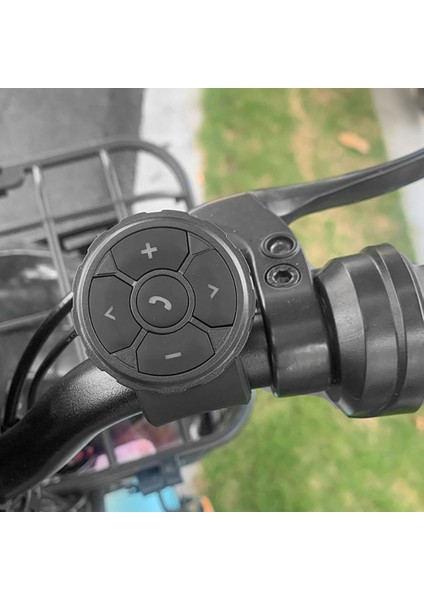 Robot Kablosuz Bluetooth Uzaktan Düğme Evrensel Motosiklet/bisiklet Gidon Medya Denetleyici Araba Direksiyon Kontrolü (Yurt Dışından)