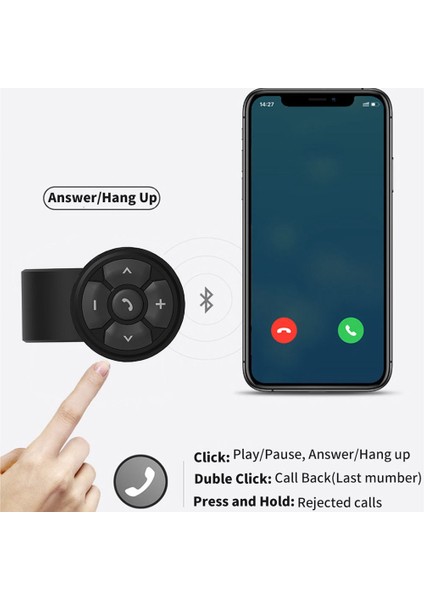 Robot Kablosuz Bluetooth Uzaktan Düğme Evrensel Motosiklet/bisiklet Gidon Medya Denetleyici Araba Direksiyon Kontrolü (Yurt Dışından) fırsatları