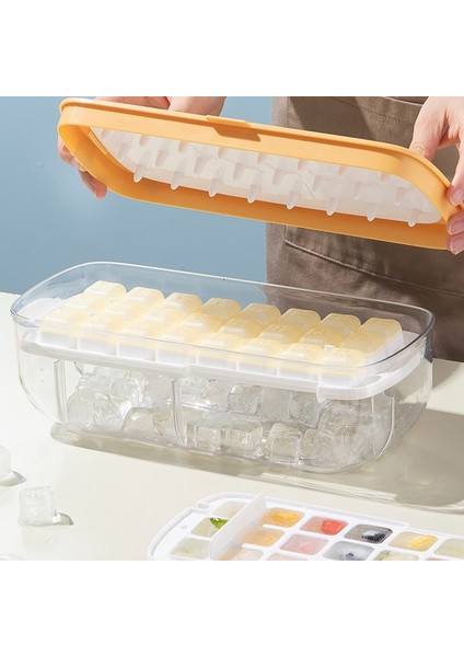 Freeze Buz Kalıp Buz Kutusu Buz Tepsisi Kapaklı Hızlı Dondurucu Buzdolabı Ev Yapımı Buz Hokeyi Buz Kutusu, A (Yurt Dışından) indirimleri