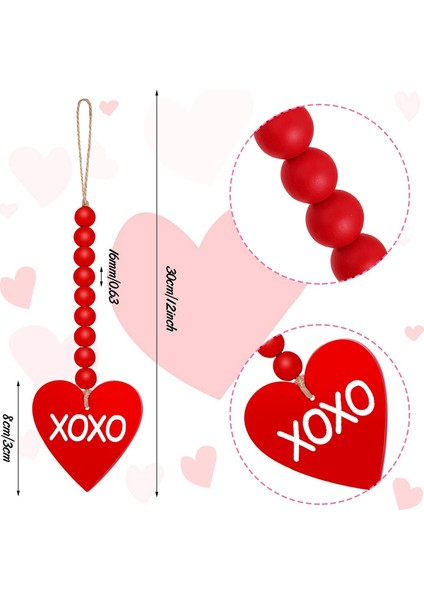 10 Adet Günü Ahşap Boncuk Kalp Çelenk Duvar Asılı Çiftlik Evi Boncuk Süsler Tatil Partileri Dekorasyon Için (Yurt Dışından) modelleri