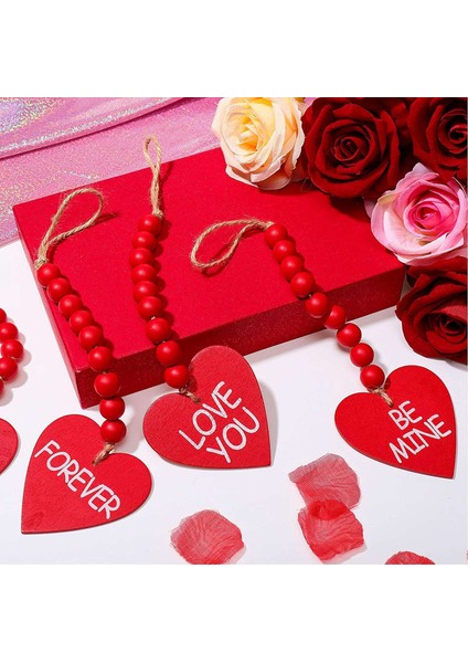 10 Adet Günü Ahşap Boncuk Kalp Çelenk Duvar Asılı Çiftlik Evi Boncuk Süsler Tatil Partileri Dekorasyon Için (Yurt Dışından) fırsatları