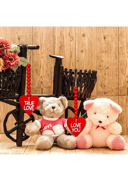 10 Adet Günü Ahşap Boncuk Kalp Çelenk Duvar Asılı Çiftlik Evi Boncuk Süsler Tatil Partileri Dekorasyon Için (Yurt Dışından) indirimleri