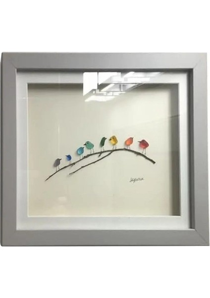 Deniz Camı Gökkuşağı Kuşu Dayanıklı Ahşap Yapımı Duvar Sanat Dekoru Benzersiz Deniz Camı Kuşlar Duvar Sanatı Şık Göz Alıcı Bir (Yurt Dışından)