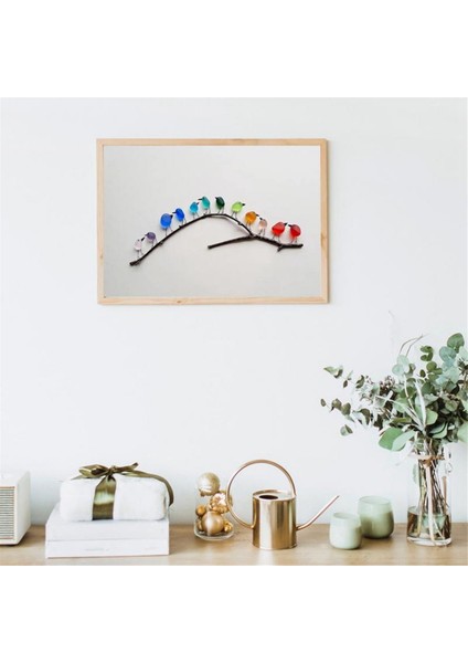 Deniz Camı Gökkuşağı Kuşu Dayanıklı Ahşap Yapımı Duvar Sanat Dekoru Benzersiz Deniz Camı Kuşlar Duvar Sanatı Şık Göz Alıcı Bir (Yurt Dışından) fiyatları