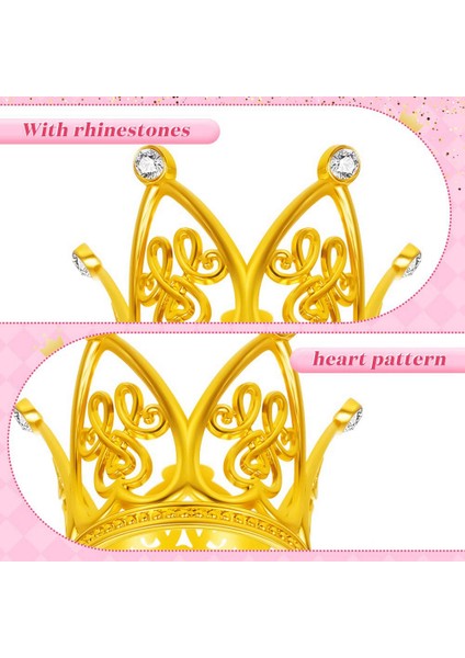 20 Adet Taç Kek Topper Mini Bebek Taç Altın Taç Cupcake Toppers Doğum Günü Partisi Bebek Duş Kek Süslemeleri (Yurt Dışından) fiyatları