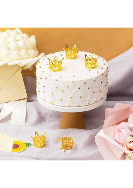 20 Adet Taç Kek Topper Mini Bebek Taç Altın Taç Cupcake Toppers Doğum Günü Partisi Bebek Duş Kek Süslemeleri (Yurt Dışından) modelleri