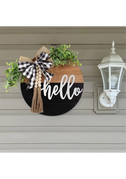 Hoşgeldiniz Kapı Burcu/rustik Ev Dekor Ön Kapı Yatak Odası Ahşap Asılı Duvar Alınlıkları Rustik Ahşap Boncuklu Siyah (Yurt Dışından) fırsatları