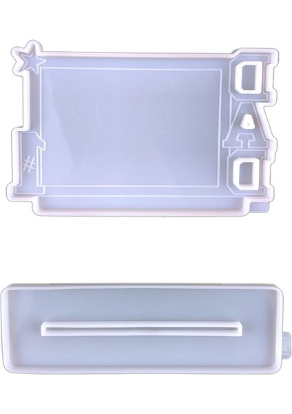 2 Adet Dıy Fotoğraf Baba Standı Seti Dekoratif Silikon Kalıp Babalar Günü Kristal Epoksi Reçine Kalıp A (Yurt Dışından)