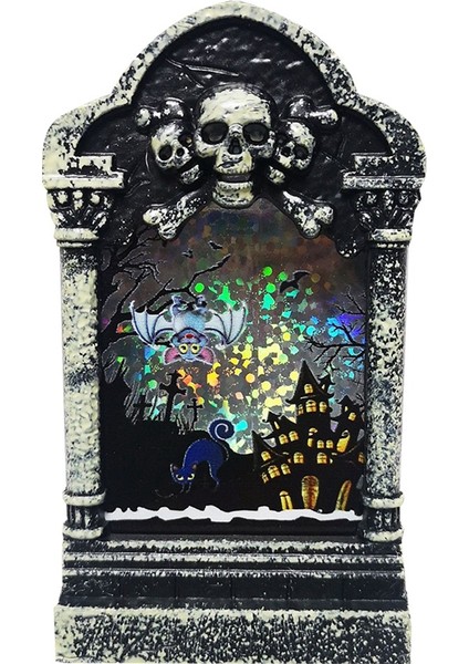 Cadılar Bayramı Bar Dekorasyon Rüzgar Fener Küçük Mezar Taşı Simülasyon Degrade LED Aydınlatma Sahne Düzeni Dekorasyon Sahne D (Yurt Dışından)