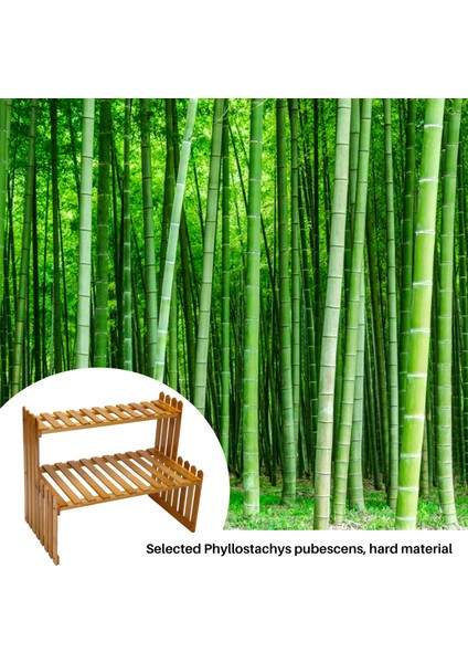 2 Kat Bambu Depolama Rafı Mutfak Baharat Kavanoz Şişe Baharat Rafı Dekorasyon Organizatör Raf Ev Masaüstü Rafları (Yurt Dışından) modelleri