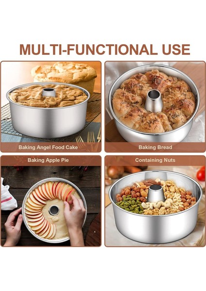 3 Adet 6/7/9 Inç Melek Gıda Kek Tava Kalbur Kek Tavaları Pişirme Tavaları Yivli Tüp Tava Tatlı Kalıp Çörek Kalıp (Yurt Dışından) modelleri