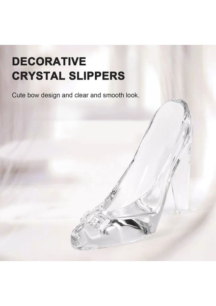 Kristal Ayakkabı Cam Doğum Günü Hediyesi Ev Dekor Yüksek Topuklu Ayakkabılar Düğün Ayakkabıları Figürler Minyatür Süsleme (Yurt Dışından) fiyatları