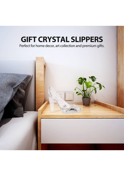 Kristal Ayakkabı Cam Doğum Günü Hediyesi Ev Dekor Yüksek Topuklu Ayakkabılar Düğün Ayakkabıları Figürler Minyatür Süsleme (Yurt Dışından) modelleri