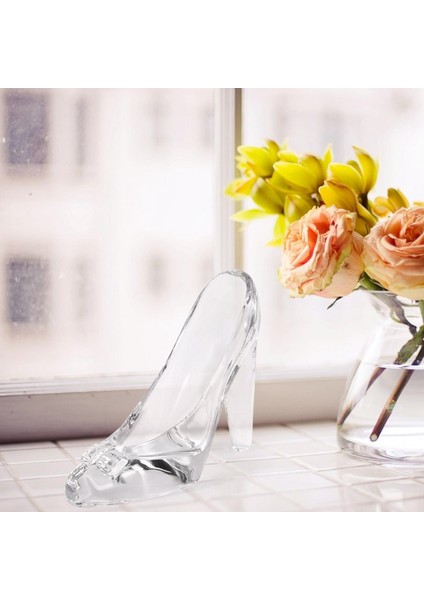 Kristal Ayakkabı Cam Doğum Günü Hediyesi Ev Dekor Yüksek Topuklu Ayakkabılar Düğün Ayakkabıları Figürler Minyatür Süsleme (Yurt Dışından) fırsatları