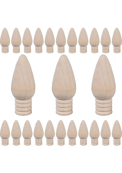 25 Adet Ahşap Noel Ampul El Sanatları ve Noel Kaynağı Için Bitmemiş Ahşap Süsler, 2 Inç Yüksek (Yurt Dışından) fiyatları