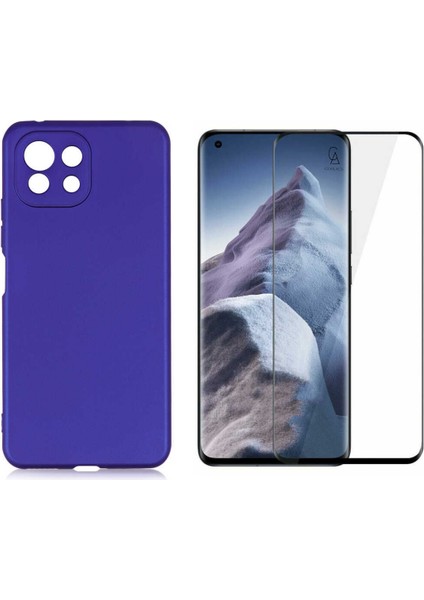 Xiaomi Mi 11 Lite ile Uyumlu Soft Yumuşak Telefon Kılıfı ve 5d Tam Kaplayan Cam Ekran Koruyucu