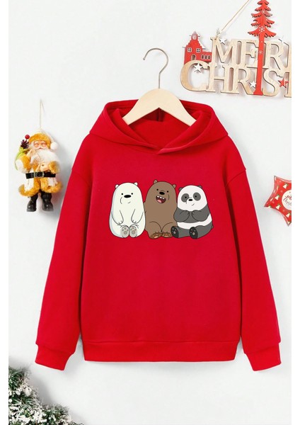 Only Trendwear Çocuk Kafadar Ayılar Baskılı Sweatshirt